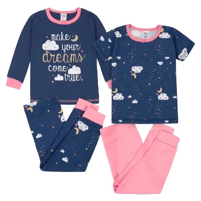Детская пижама Gerber для девочек, 4 предмета, мечты