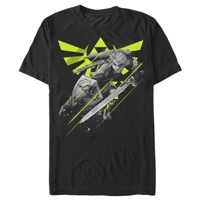 Мужская футболка Nintendo Zelda Link, черная