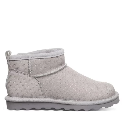 Женские ботильоны BEARPAW Shorty Exotic Oat из змеиной кожи серого цвета