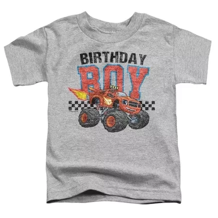 Футболка для маленьких мальчиков Blaze And The Monster Machines Monster Truck Birthday Boy от athletic heather