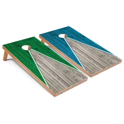 Набор досок Kelly и Turquoise Pyramid Cornhole | Включает в себя (2) доски, (8) Сумки и дополнительные аксессуары, а также чехол для переноски