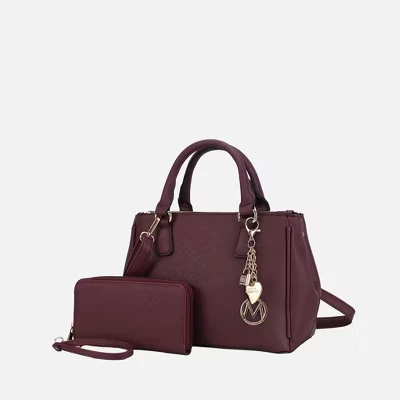 Женская сумка-портфель MKF Collection Ruth с кошельком, бордовая
