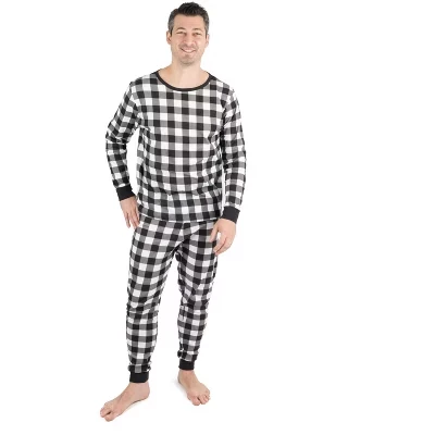 Мужская хлопковая пижама в клетку Buffalo Plaid - Многоцветная пижама в клетку Buffalo