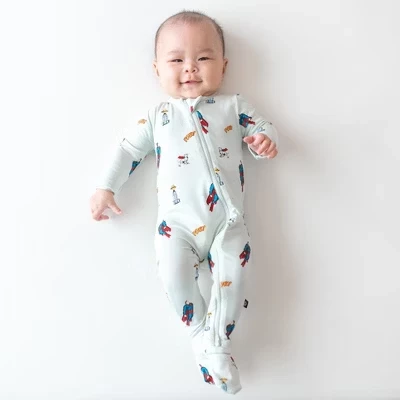 Детский слип Kyte Baby Zippered Footie с принтом Superman