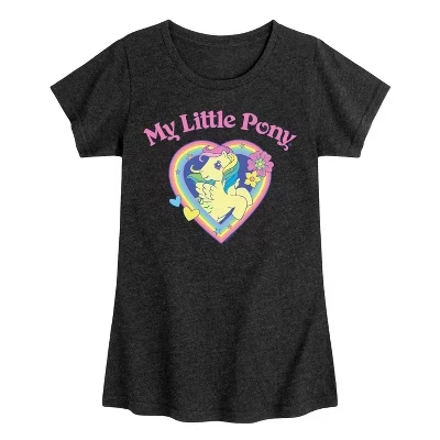 Детская футболка My Little Pony Rainbow Heart, черный меланж