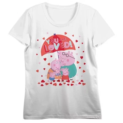 Женская футболка Peppa Pig с принтом «You Are Loved», белая