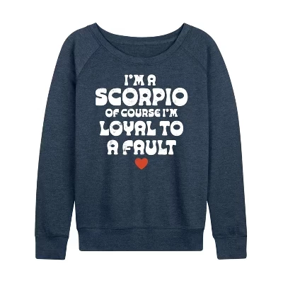 Женская рубашка I'm A Scorpio, верная до мозга костей, легкая махровая рубашка с широким вырезом и длинными рукавами цвета Хизер индиго