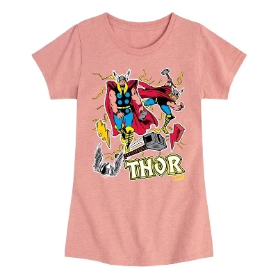 Приталенная футболка с коротким рукавом и графическим рисунком в стиле Thor Stickers desert pink