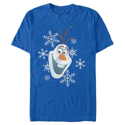 Мужская футболка Frozen Olaf Smile, синяя