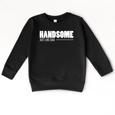 Детский свитшот The Juniper Shop «Handsome Just Like Dad», черный