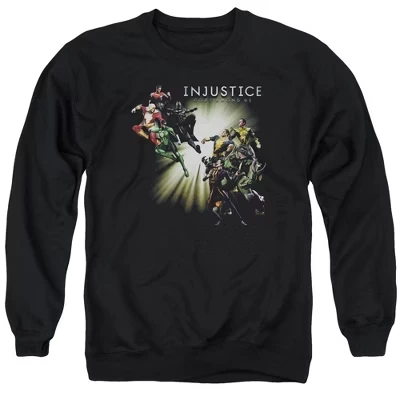 Толстовка с круглым вырезом для взрослых Injustice Gods Among Us Good Vs Evil черный