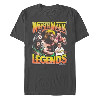 Мужская футболка WrestleMania Legends цвета древесного угля