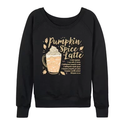 Женский свитшот Instant Message Pumpkin Spice Latte, черный