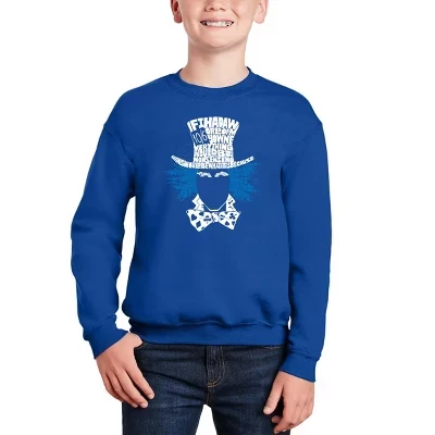 Свитшот с круглым вырезом от The Mad Hatter - Boy's Word Art royal