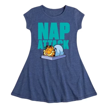 Платье для девочек Garfield Nap Attack, темно-синий меланж