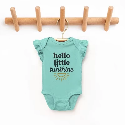 Боди для девочек The Juniper Shop Hello Little Sunshine, цвета морской волны