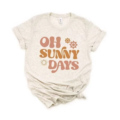 Женская футболка Oh Sunny Days с коротким рукавом и графическим рисунком oatmeal