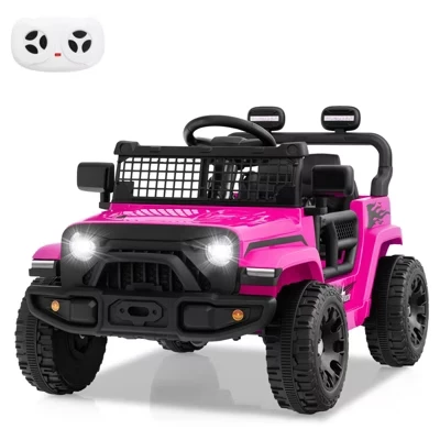 12V Kids Ride on Truck Car Электромобиль на батарейках с дистанционным управлением Белый/Фиолетовый /Красный /Синий /Черный / Розовый розовый