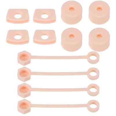 Cute Reusable Dust-proof Silicone Spill Stopper for Straw Cup 12 Pcs pink