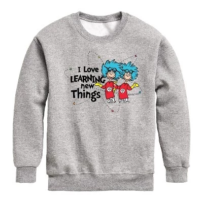 Детский свитшот The Cat in the Hat «Learning», меланжевый