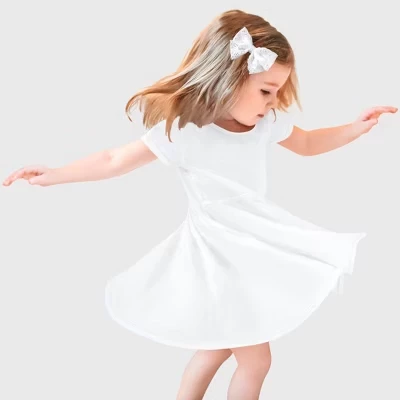 Платье для девочек City Threads Twirly Skater, белое