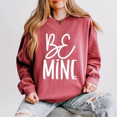 Женская легкая одежда, окрашенная в графический цвет толстовка Be Mine Words crimson