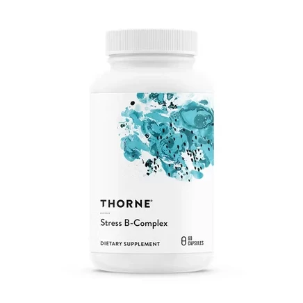 THORNE - B-Комплекс от стресса - Витамины В2, В6, В12 и фолиевая кислота - Дополнительный витамин В5 для поддержки надпочечников, борьбы со стрессом и укрепления иммунитета* - 60 порций