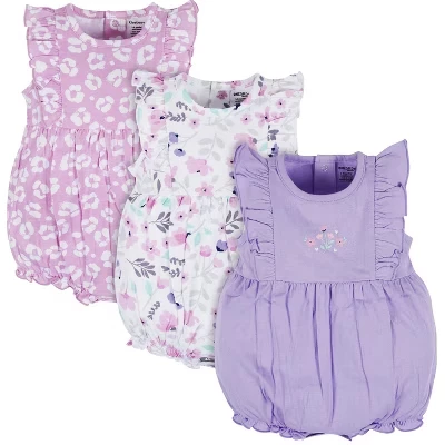Боди для девочек, 3 шт., Onesies Brand, фиолетовые