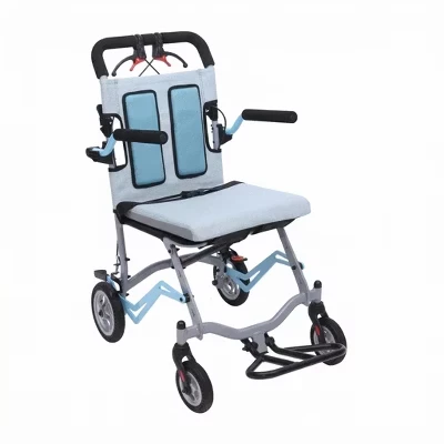 Складная коляска CuisinSmart с тормозом, серо-синяя