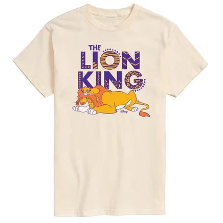 Мужская футболка The Lion King Simba & Mufasa, кремовая