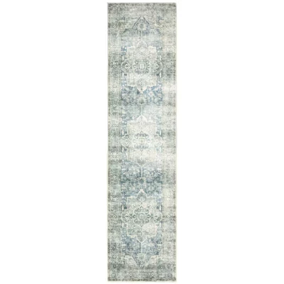 Ковер с медальоном Salina Distressed Star - серый