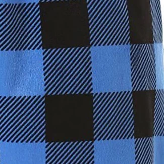 Мужские пижамные брюки в клетку из ультрамягкого флиса с карманами black & royal buffalo plaid