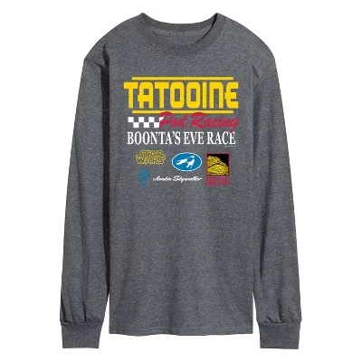 Мужская футболка из джерси Pod Racing с длинным рукавом и графическим рисунком heather charcoal