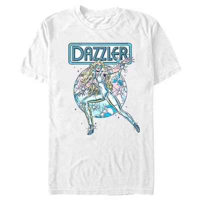 Мужская футболка Dazzler Retro Light Beams белого цвета