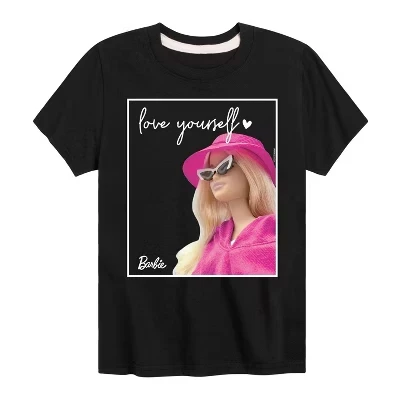 Футболка Love Yourself с коротким рукавом и рисунком черного цвета