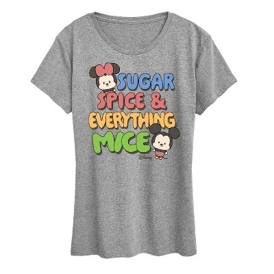 Женская футболка Everything Mice с коротким рукавом и графическим рисунком heather grey