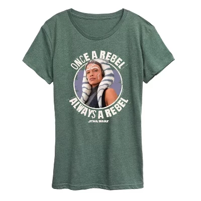 Women's -  - Once Rebel Ahsoka Short Sleeve Graphic T-Shirt heather juniper