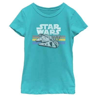 Футболка для девочек Star Wars Millennium Falcon, синяя