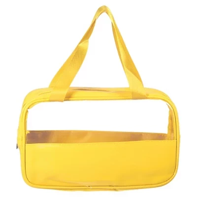 Прозрачная косметичка Unique Bargains, желтая