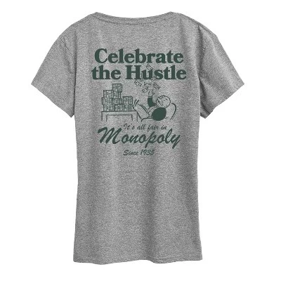 Женская футболка Monopoly Celebrate the Hustle, серая