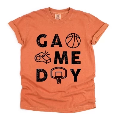 Женская футболка Simply Sage Market Basketball Game Day, оранжевая