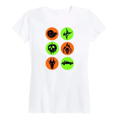 Женская футболка Disney Villains Villian Symbols, белая
