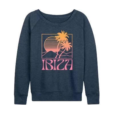 Женский лонгслив Instant Message Ibiza Sun Palms, индиго меланж