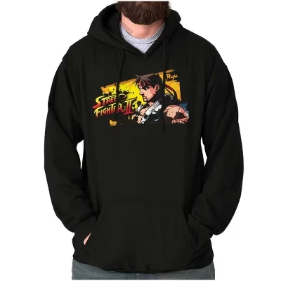 Унисекс худи Brisco Brands Street Fighter Ryu, черное