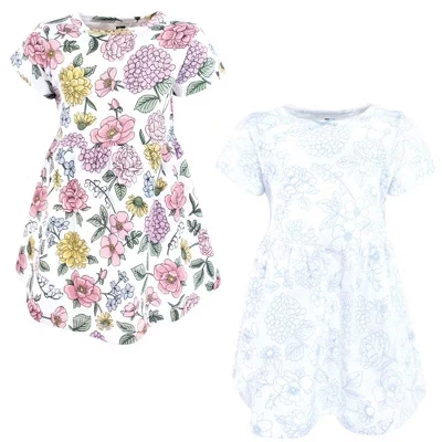 Детские платья с коротким рукавом Hudson Baby, 2pk, семейная реликвия blooms