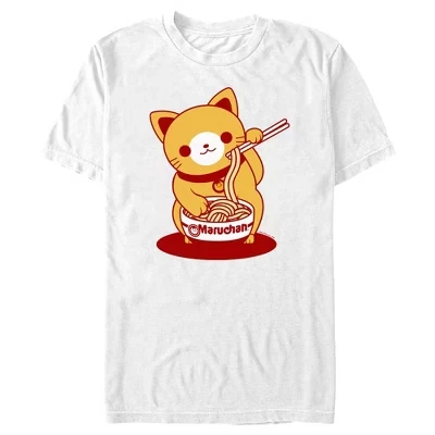 Мужская футболка Maruchan Cat Noodles, белая