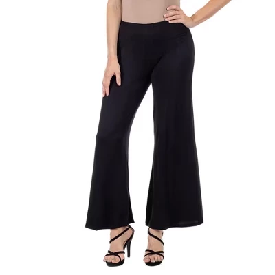 Удобные однотонные брюки-палаццо для маленьких девочек - ™ black