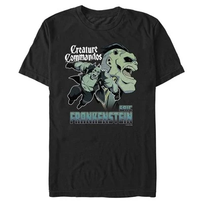 Мужская футболка Creature Commandos Zombified Frankenstein черного цвета