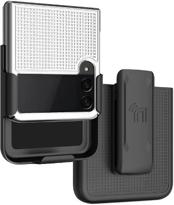 Комбинированный тонкий чехол-кобура с зажимом для ремня для телефона Samsung Galaxy Z Flip 3 (SM-F711, 2021)