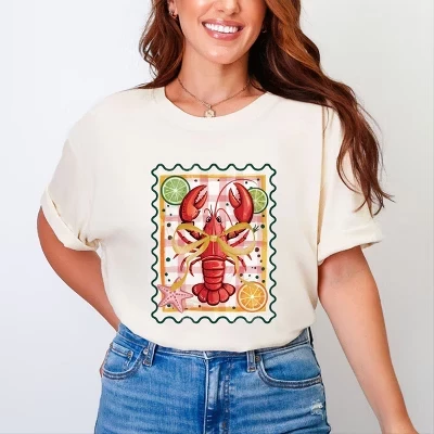 Женская футболка Simply Sage Market «Lobster Stamp», белая